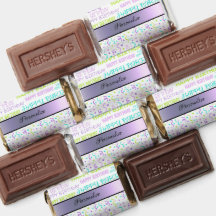 Feliz aniversário, azul e Lavanda monograma