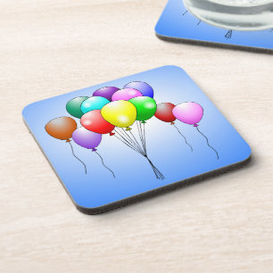 Feliz aniversário Balões Cork Porta copos