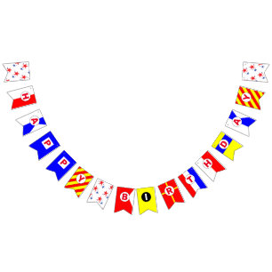 Feliz Aniversário - Bandeiras Náuticas para Tuba
