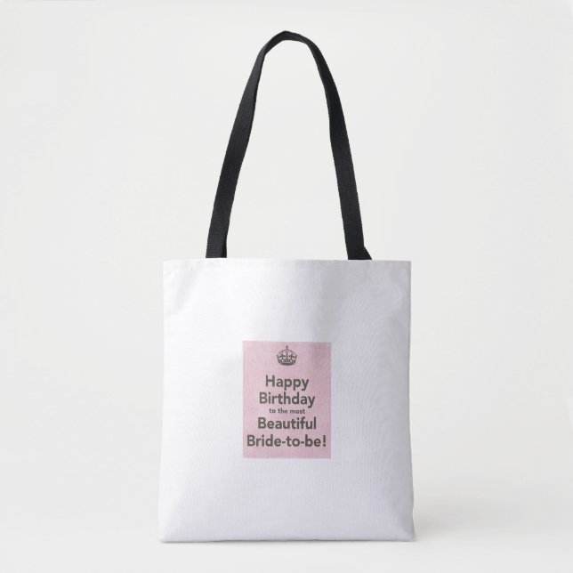 FELIZ ANIVERSÁRIO BELO BRIDE PARA SER TOTE BAG (Frente)