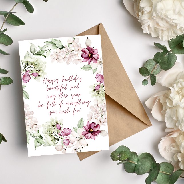 Feliz Aniversário Belo Cartão Floral de Ferro de A (Criador carregado)