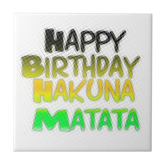 Feliz aniversário bonito Hakunamatata Arte Inspira (Frente)