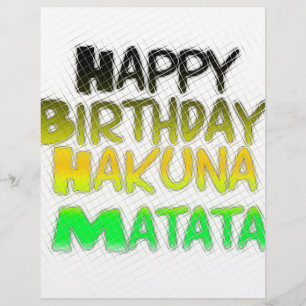 Feliz aniversário bonito Hakunamatata Arte Inspira
