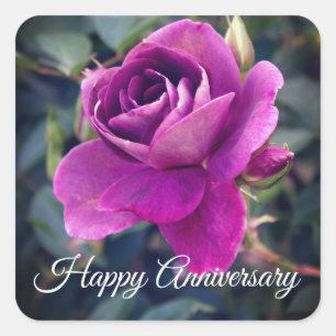 Feliz Aniversário Burgundy Iceberg 2 Adesivos