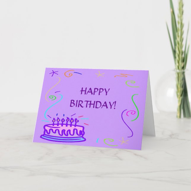 FELIZ ANIVERSÁRIO! Cartão (Frente)