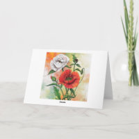 Feliz Aniversário Cartão Branco Vermelho