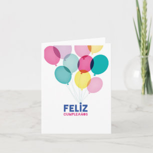 Feliz Aniversário - Cartão de Aniversário Espanhol