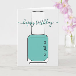 Feliz Aniversário Cartão de Arte Polida de Esmalte