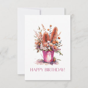 Feliz Aniversário - Cartão de Balde Australiano de