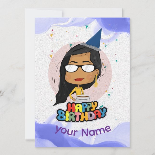 Feliz aniversário! Cartão de Folha Única (Frente)