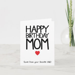 Feliz Aniversário Cartão de Nota da Mãe - Cart