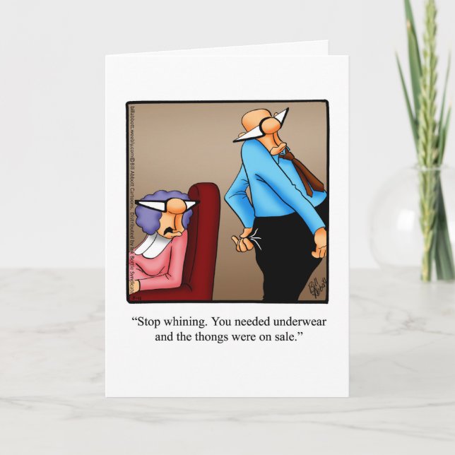 Feliz Aniversário - Cartão de Saudação de Humor (Frente)