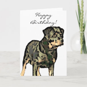 Feliz Aniversário Cartão de Saudação Rottweiler