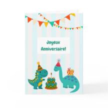 Feliz Aniversário Cartão Dinossauro Cartão de Dino