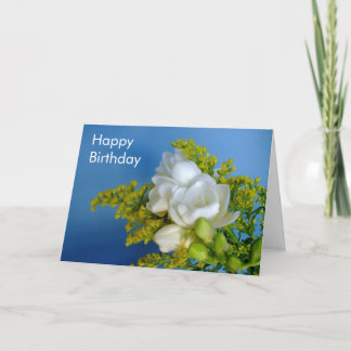 Feliz Aniversário - Cartão Freesia