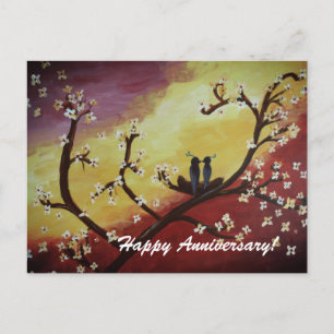 Feliz Aniversário Cartão Postal de Arte