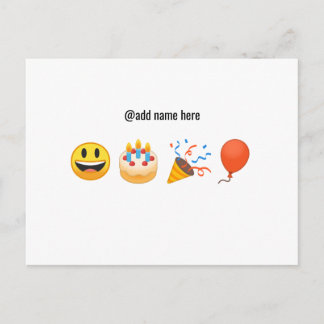 Feliz Aniversário | Cartão Postal de Emoji Persona