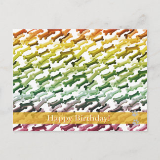 Feliz aniversário! - cartão postal do cão
