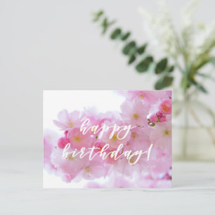 Feliz Aniversário! Cartão Postal Flor de Cerejeira