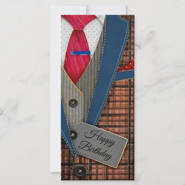 Feliz Aniversário Cartão Retro (Frente)