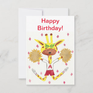 Feliz aniversário! Cartão Saudável.