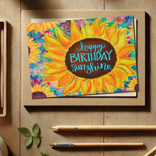 Feliz Aniversário Cartão Sunshine "Inspirivity"