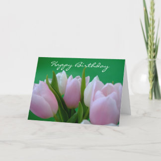 Feliz aniversário - Cartão Tulips