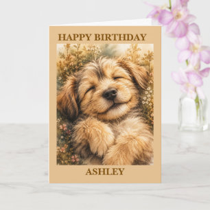 Feliz Aniversário Cartão unissex para Cachorrinho 