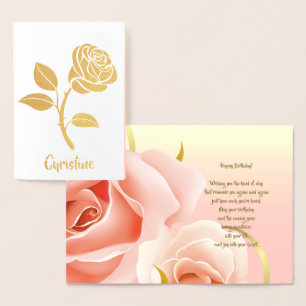 Feliz aniversário. Cartões de luxo, cor-de-rosa