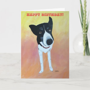 Feliz Aniversário, Cartões de Pintura de Cachorr