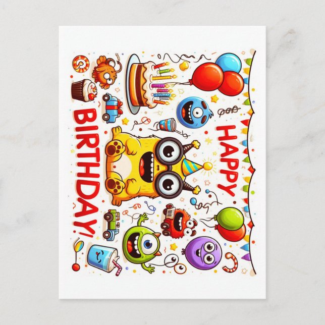 Feliz Aniversário - Cartões Saudáveis (Frente)