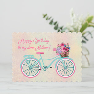 Feliz Aniversário - Cesta das Flores - Bicicleta