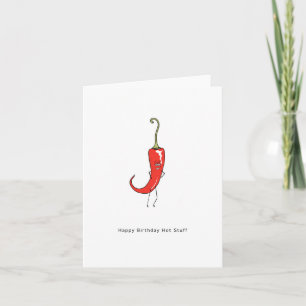 Feliz Aniversário Coisa Quente. Cartão de Aniversá