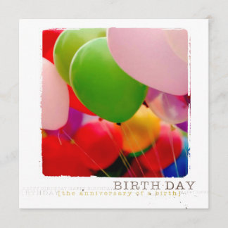 Feliz Aniversário - Convites de Cartão com fotos P