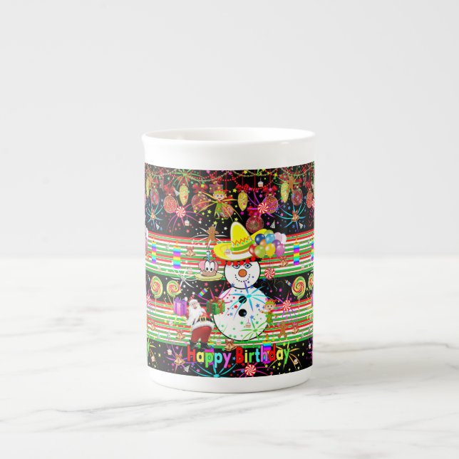 Feliz Aniversário da Caneca de Natal, Snowman (Frente)
