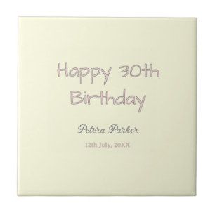 feliz aniversário de 30 anos rosa amarelo cinza pa