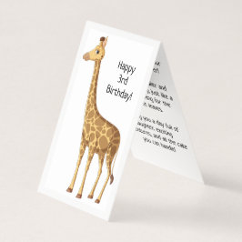 Feliz aniversário de 3 anos - Cartão para Crianças