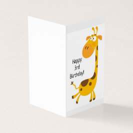 Feliz aniversário de 3 anos - Cartão para Crianças