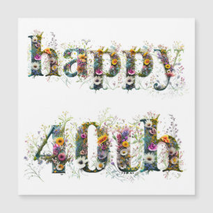 Feliz aniversário de 40 anos Sprays de Flores Selv