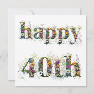 Feliz aniversário de 40 anos Sprays de Flores Selv