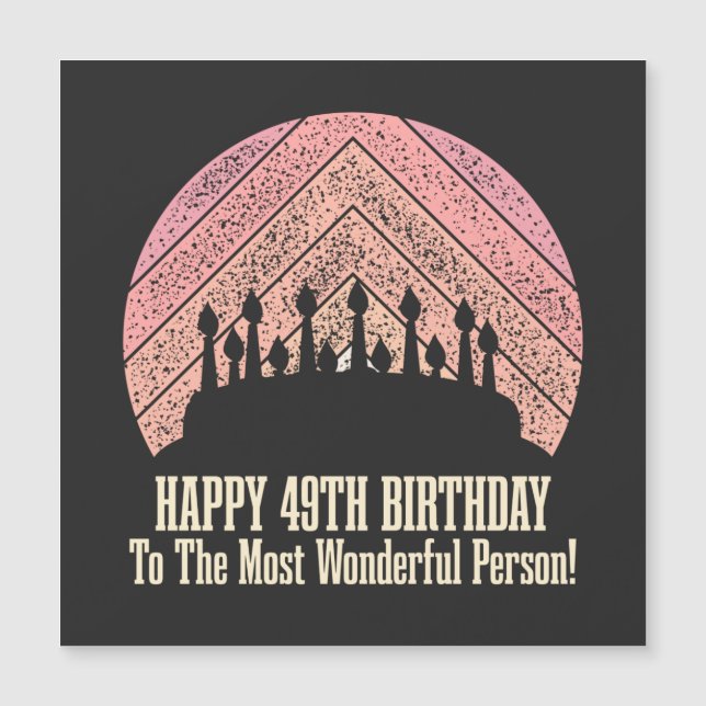 Feliz aniversário de 49 anos para a pessoa mais ma (Frente)