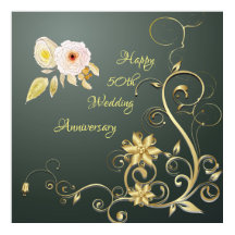 Feliz aniversário de 50 anos de casamento Poster