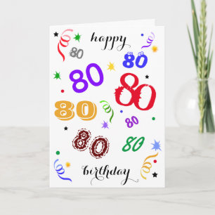 Feliz aniversário de 80 - Wowza! Cartão Comemora