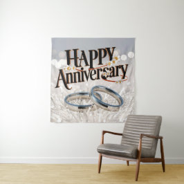Feliz Aniversário de Casamento Tapeçaria