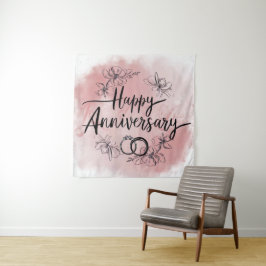 Feliz Aniversário de Casamento Tapeçaria