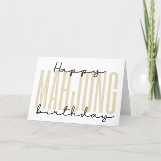 Feliz aniversário de Mahjong Cartões de agradecime