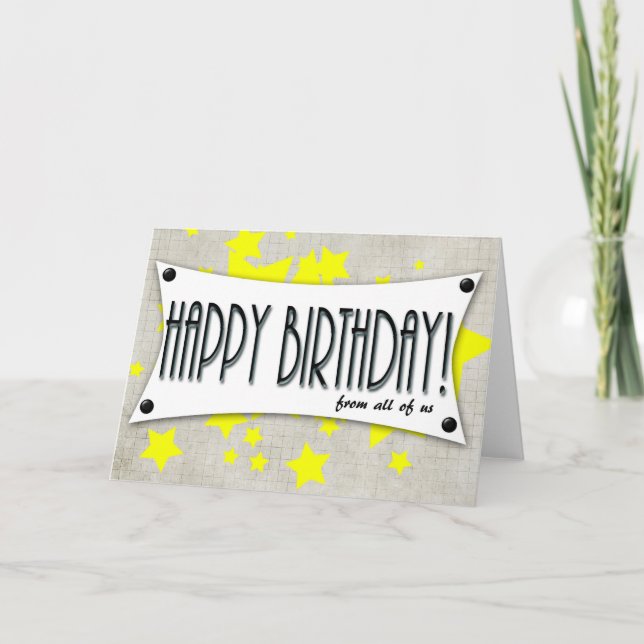 feliz aniversário de todos os cartões genéricos de (Frente)