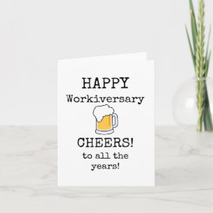 Feliz Aniversário de Trabalho, Parabéns, Cartão Am