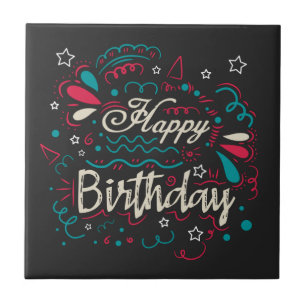feliz aniversário decorativo