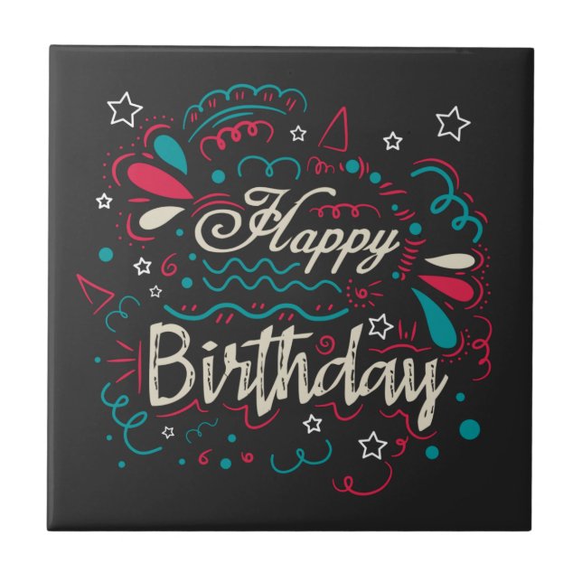 feliz aniversário decorativo (Frente)